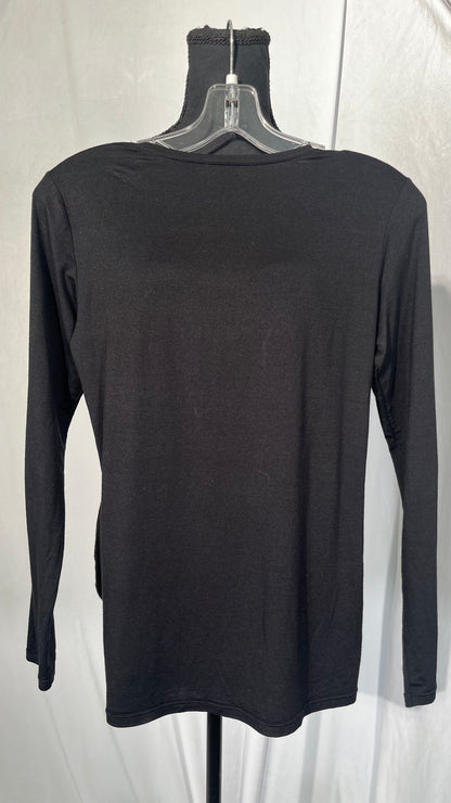 Fair Indigo Women's Organic Cotton Long Sleeve Scoop Neck T-Shirt Size No