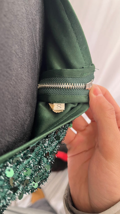 Women's Formal Evening Party Dresses Mermaid Sequins Glitter Wedding Guest Dresses Elegant V Neck Maxi Dress Prom Gown Size S