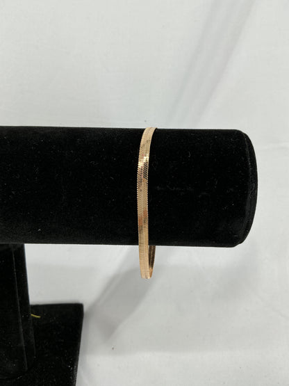 Gold snake bone chain bracelet