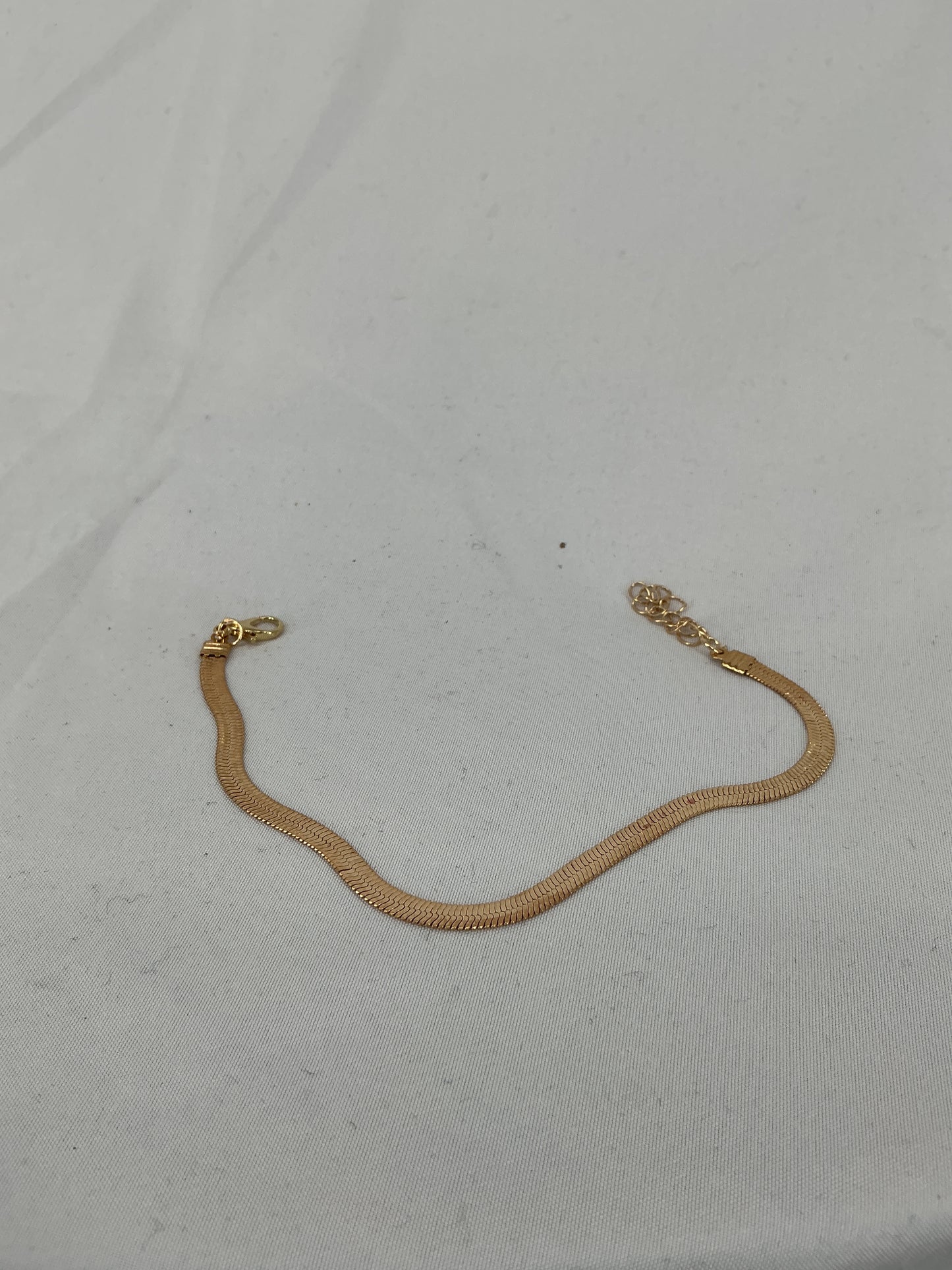 Gold snake bone chain bracelet