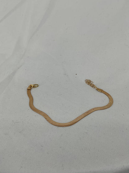 Gold snake bone chain bracelet