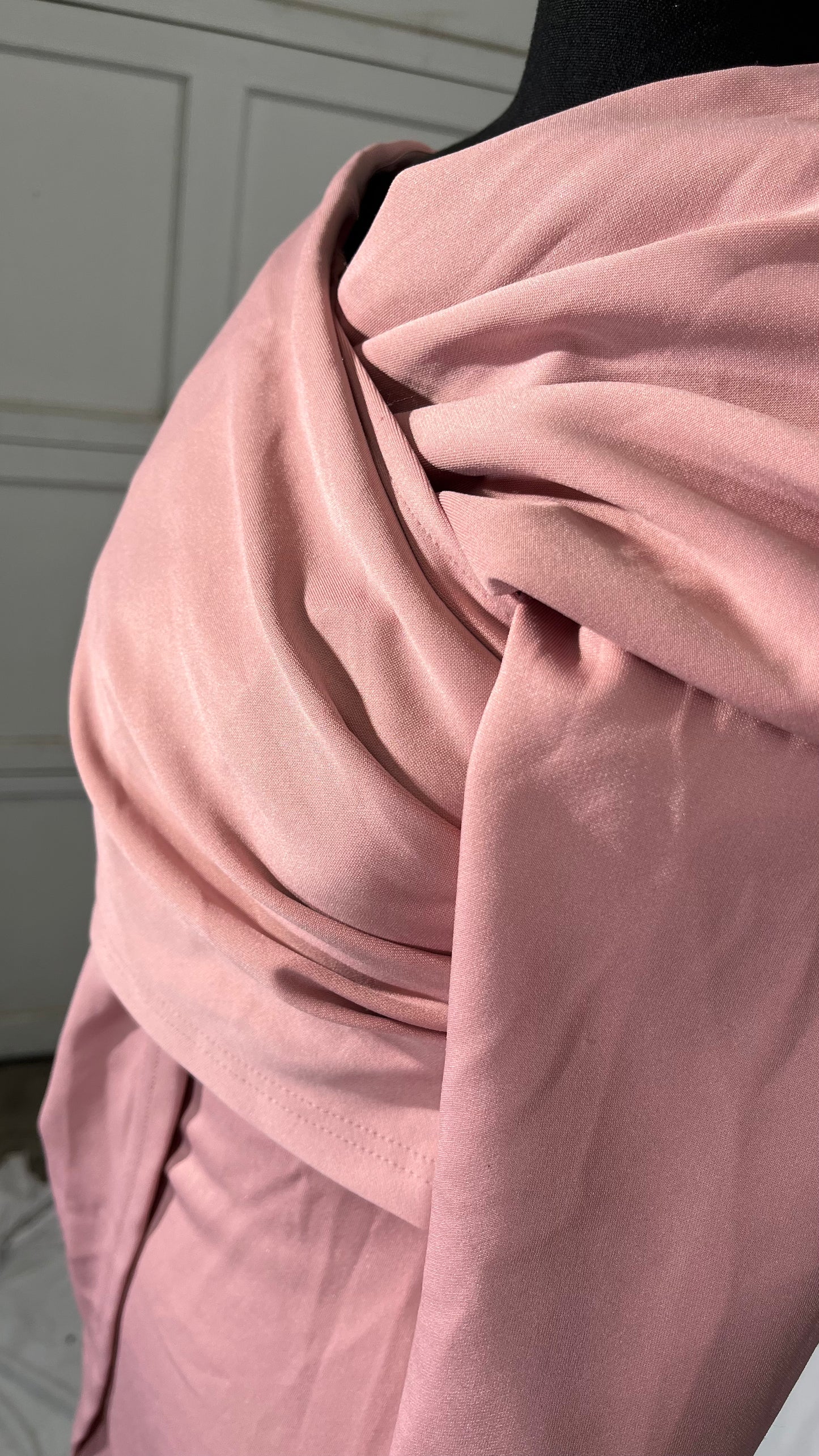 SHEIN Modely Asymmetrical Neck Wrap Hem DressSize No