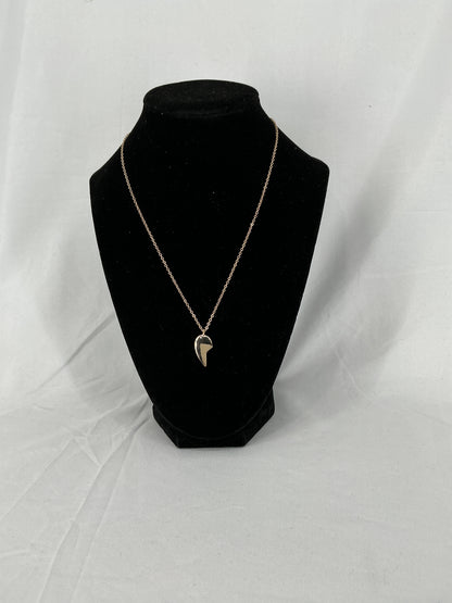 Gold half-heart pendant necklace