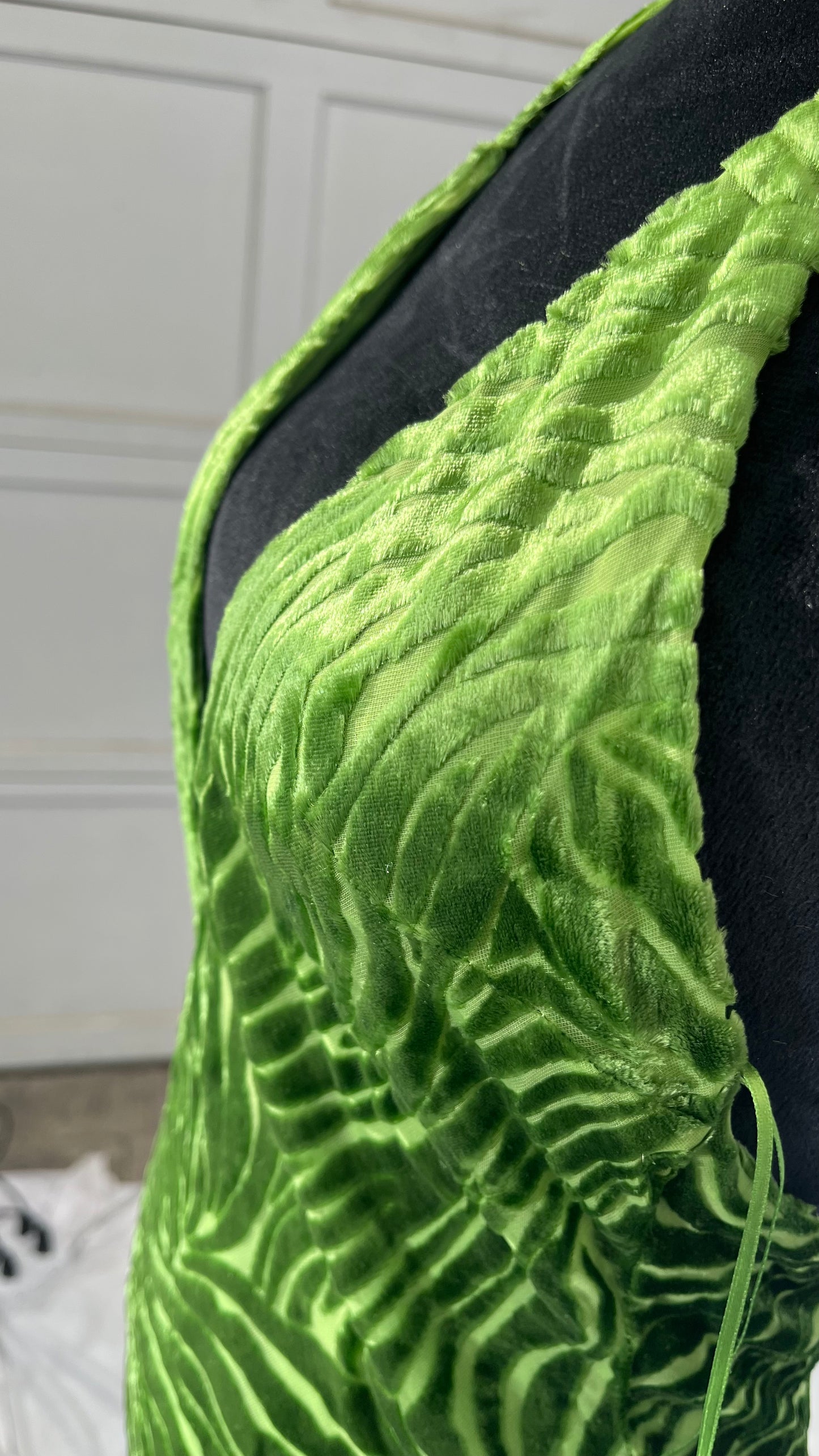 Spaghetti Strap Prom Dress Long Sexy Beaded Formal Dresses Ruched Split Cocktail Dresssize S