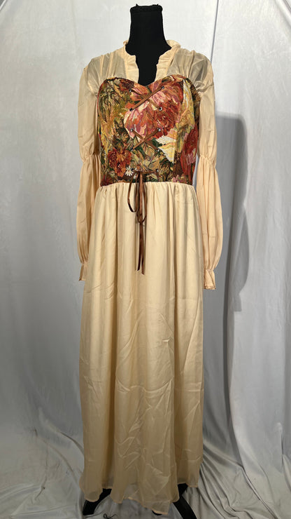 LSYYSKB Women Regency Dress, Victorian Dresses Vintage Ball Gown Lace-up Long White Regency Dress with Wedding Gloves Size L