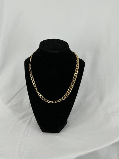 Gold asymmetrical spliced chain necklace