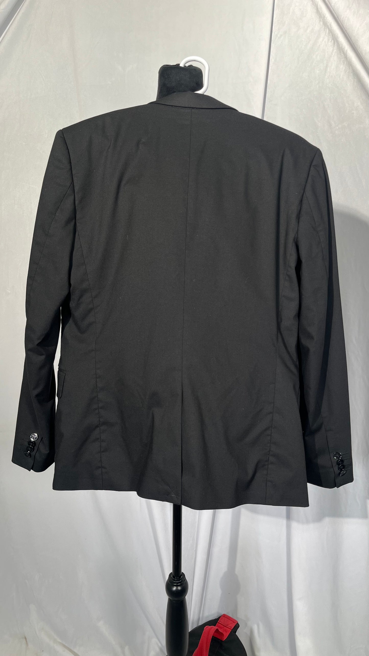 Men's Slim Fit Suit Separates, Solid Black, 36 Regular Size 42R