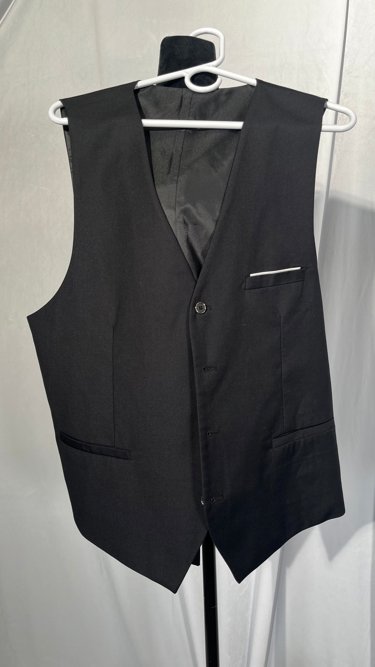 Blitz Moda Black Suit Vest Adult Small Men Formal Church Cocktail  Size L