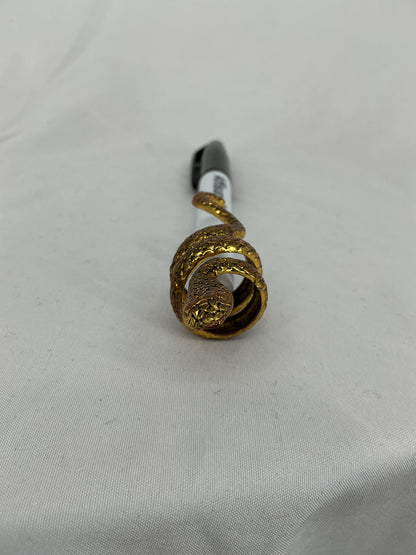 Gold vintage snake-shaped wrap-around ring