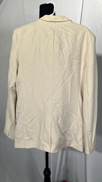 PJ PAUL JONES Mens Casual Blazers Lightweight Cotton-Linen Sport Coat 2 Button Unlined Suit Jacket  Size L