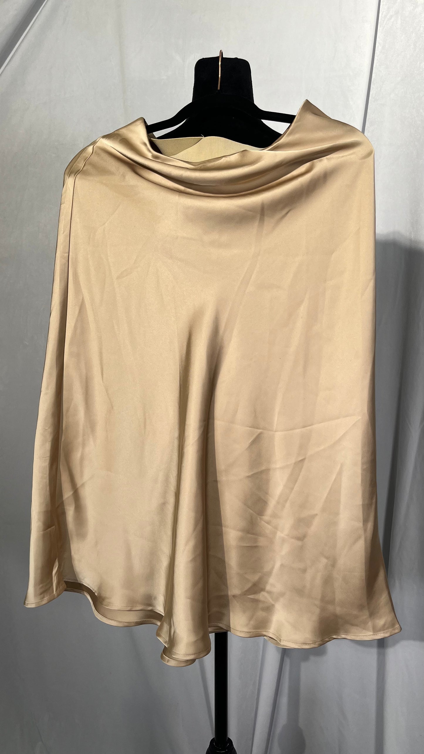 Women's Satin Mini Skirts High Waisted Silk Short Skirt Casual A-Line Zipper Party Skirts Size S