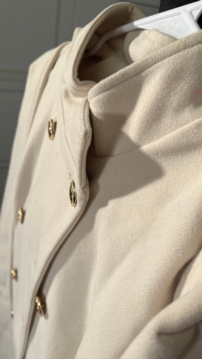 Seta T Women's Double Breasted Peacoat Fashion Winter Outwear Casual Collar Jackets with Pockets Size M