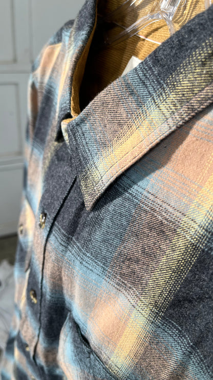 The Souled Store| Checks: Brown & Beige Mens and Boys Shirts|Full Sleeve|Loose fit Checks|100% Cotton Multicolored Men Utility Shirts Shirt For Men Casual Half Sleeves Regular Fit Printed Stylish Late  Size M