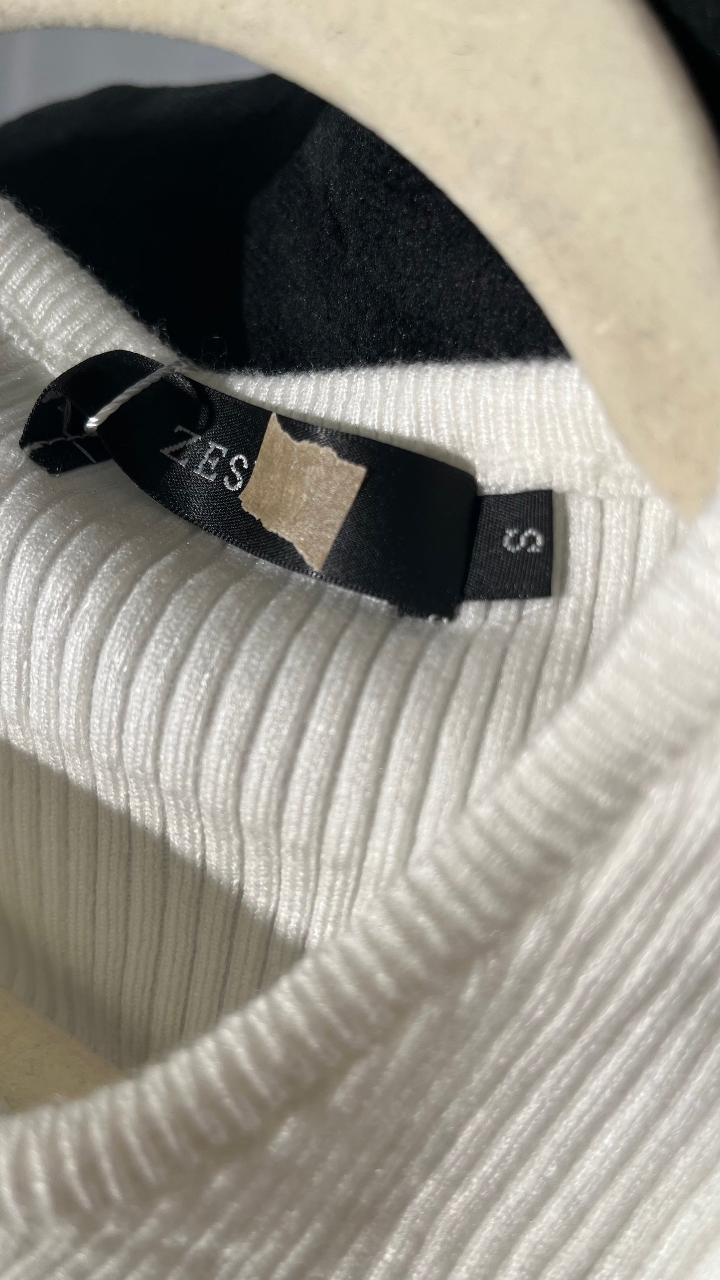 Alloaone Women's Round Neck Knitted Sweater Bottom Wool Pullover Stripe Top Size S