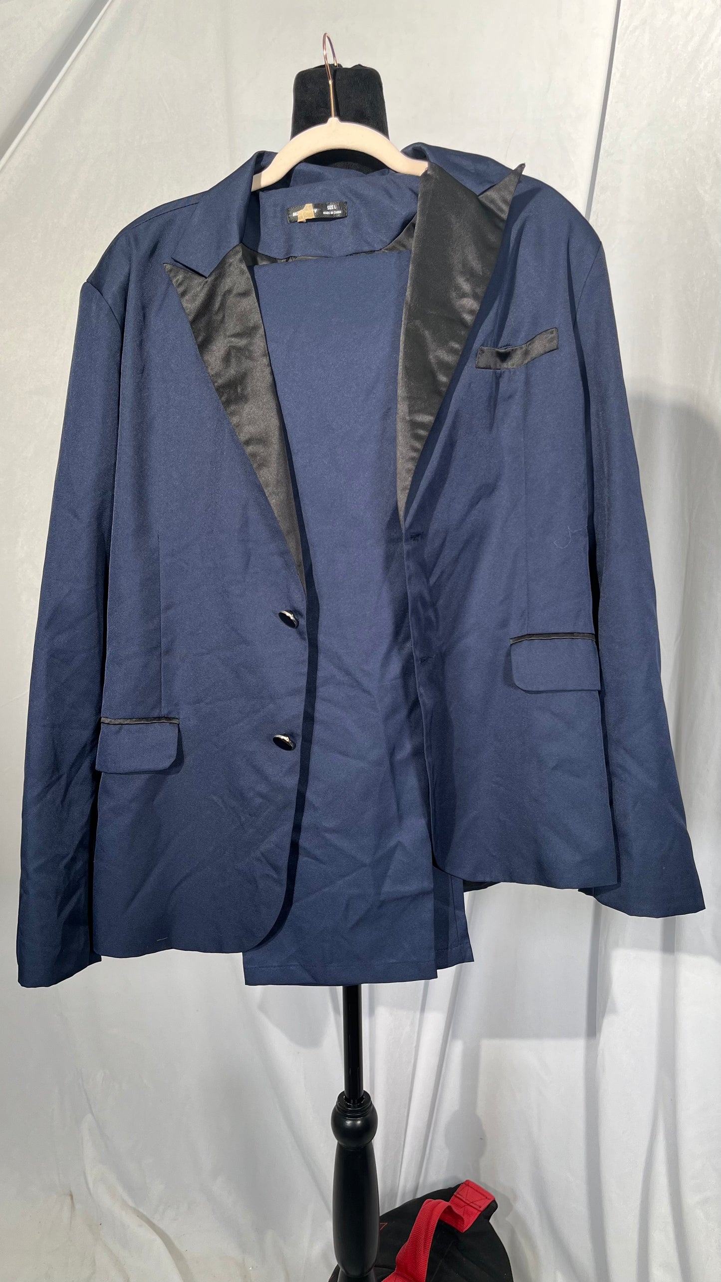 Mens Slim Fit Blazer Jacket One Button Lapel Turn-Down Collar Dress Suit Dinner Prom Party Wedding Business Tuxedo Coat Size L