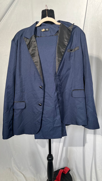 Mens Slim Fit Blazer Jacket One Button Lapel Turn-Down Collar Dress Suit Dinner Prom Party Wedding Business Tuxedo Coat Size L