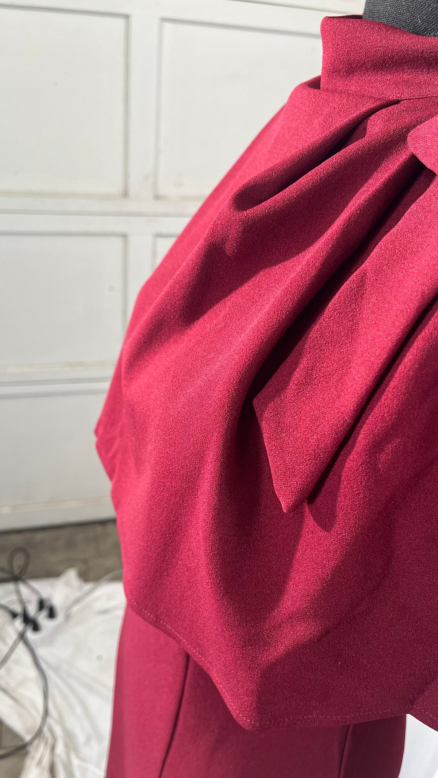 AISIZE Women's Vintage 1940s Half Collar Batwing Cape Party Pencil Dress Size M