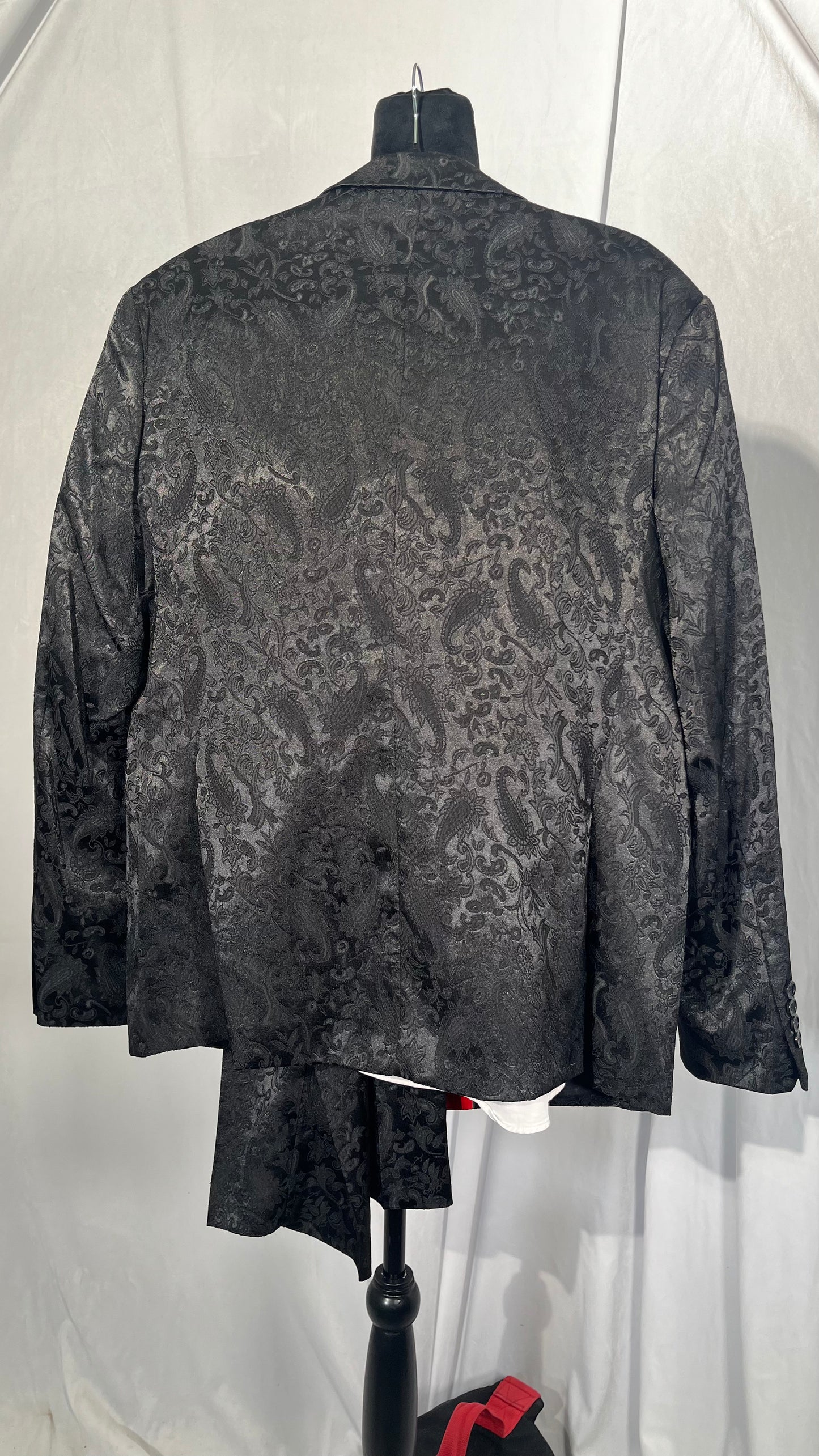 Double Breasted Blazer Men Floral Jacquard Blazers Size 40