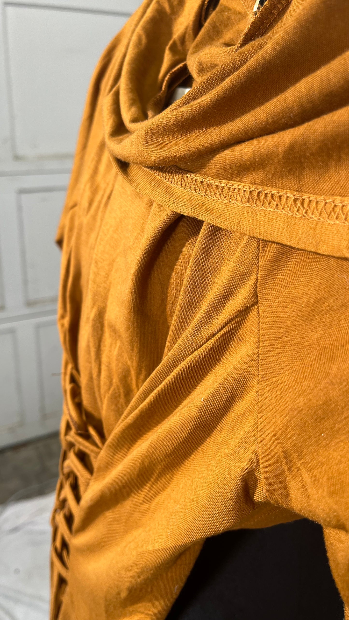 Vicki Gunvalson’s Bronze Ruched Confessional Dress Size S