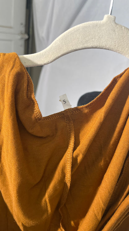 Vicki Gunvalson’s Bronze Ruched Confessional Dress Size S