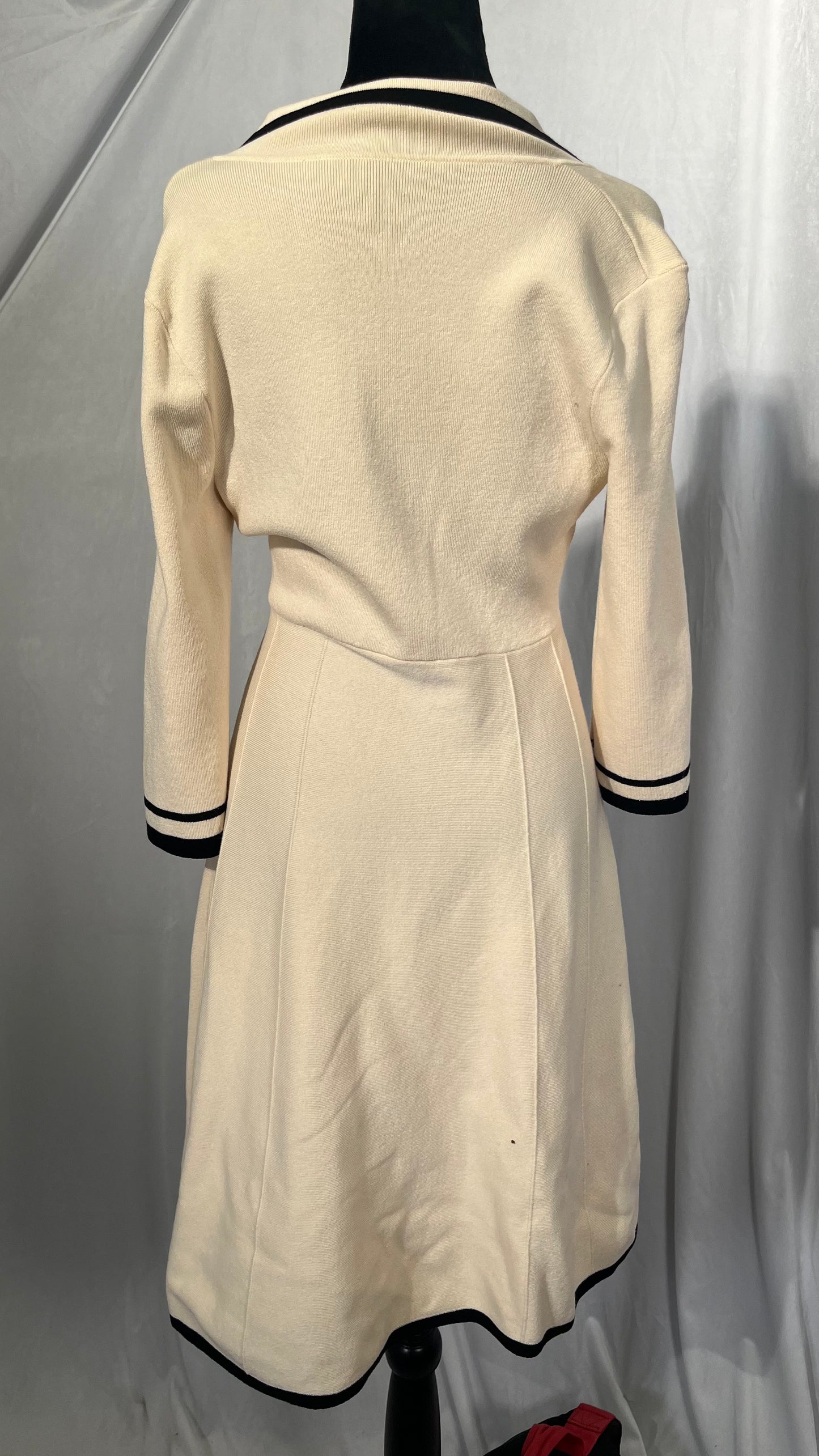 GOELIA Mini Sweater Dress for Women, Button up 3/4 Sleeve Knit Dresses for Teacher Work Business  Size S