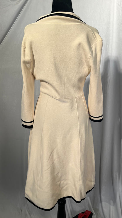 GOELIA Mini Sweater Dress for Women, Button up 3/4 Sleeve Knit Dresses for Teacher Work Business  Size S