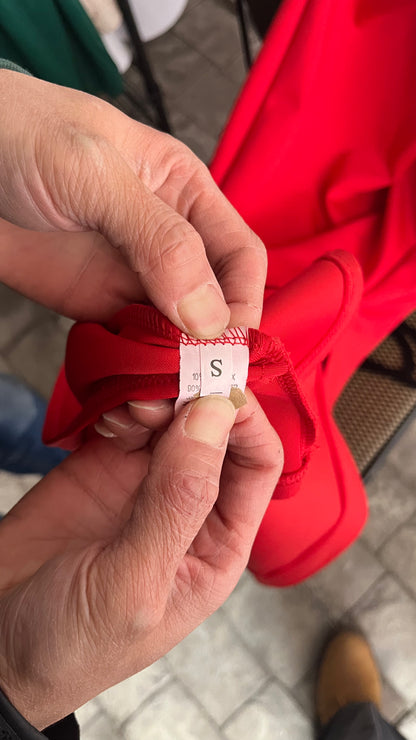 Memoriesea Women's Sexy Off Shoulder Bodycon Lantern Sleeve Front Hook Midi Party Dress Size S Active