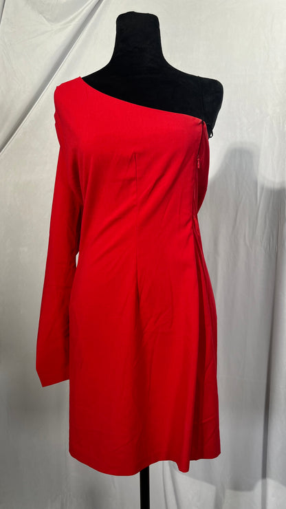 HGps8w Women's Sexy Off The Shoulder Dress Elegant Slope Neck Tie Shoulder Long Sleeve Ruched Bodycon Mini Club Party DressSize S