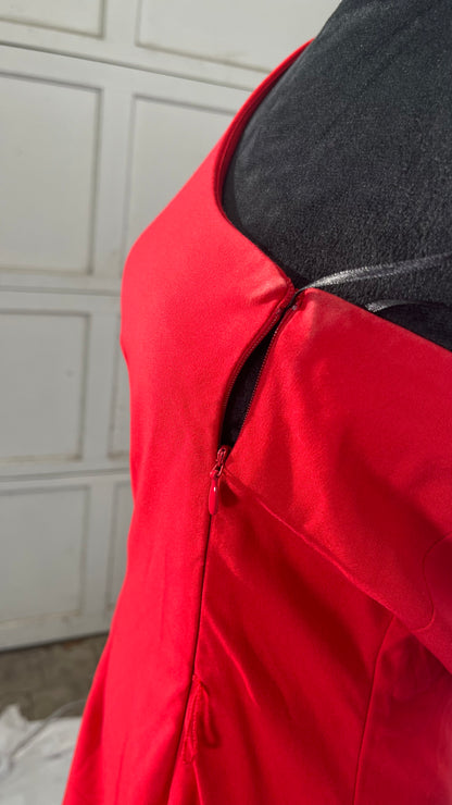 HGps8w Women's Sexy Off The Shoulder Dress Elegant Slope Neck Tie Shoulder Long Sleeve Ruched Bodycon Mini Club Party DressSize S