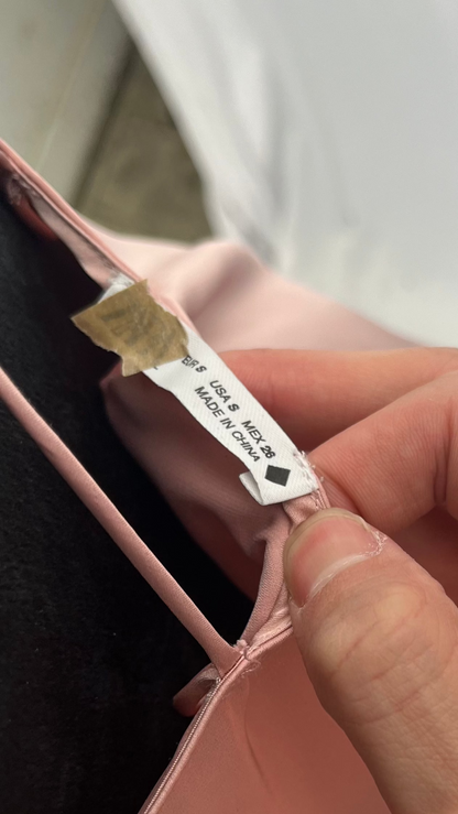 Women's Summer Satin Dress Layered Ruched Guest Dresses Ruffle Dress Low Cut Sun Dress Beige  Size S