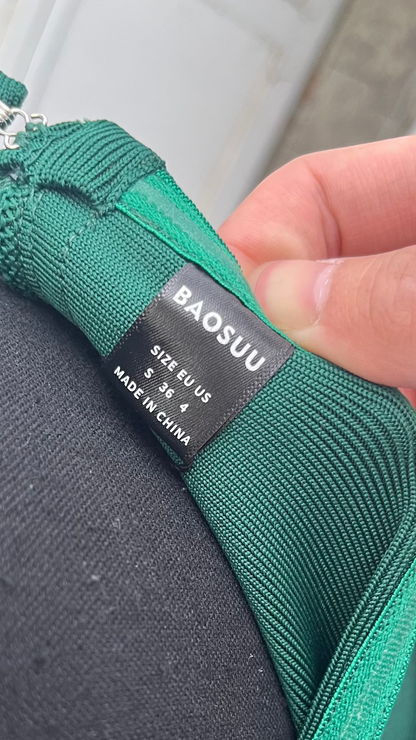 Women's Bandage Dress Off Shoulder Bow-tie Mermaid Bodycon Dresses  Size S