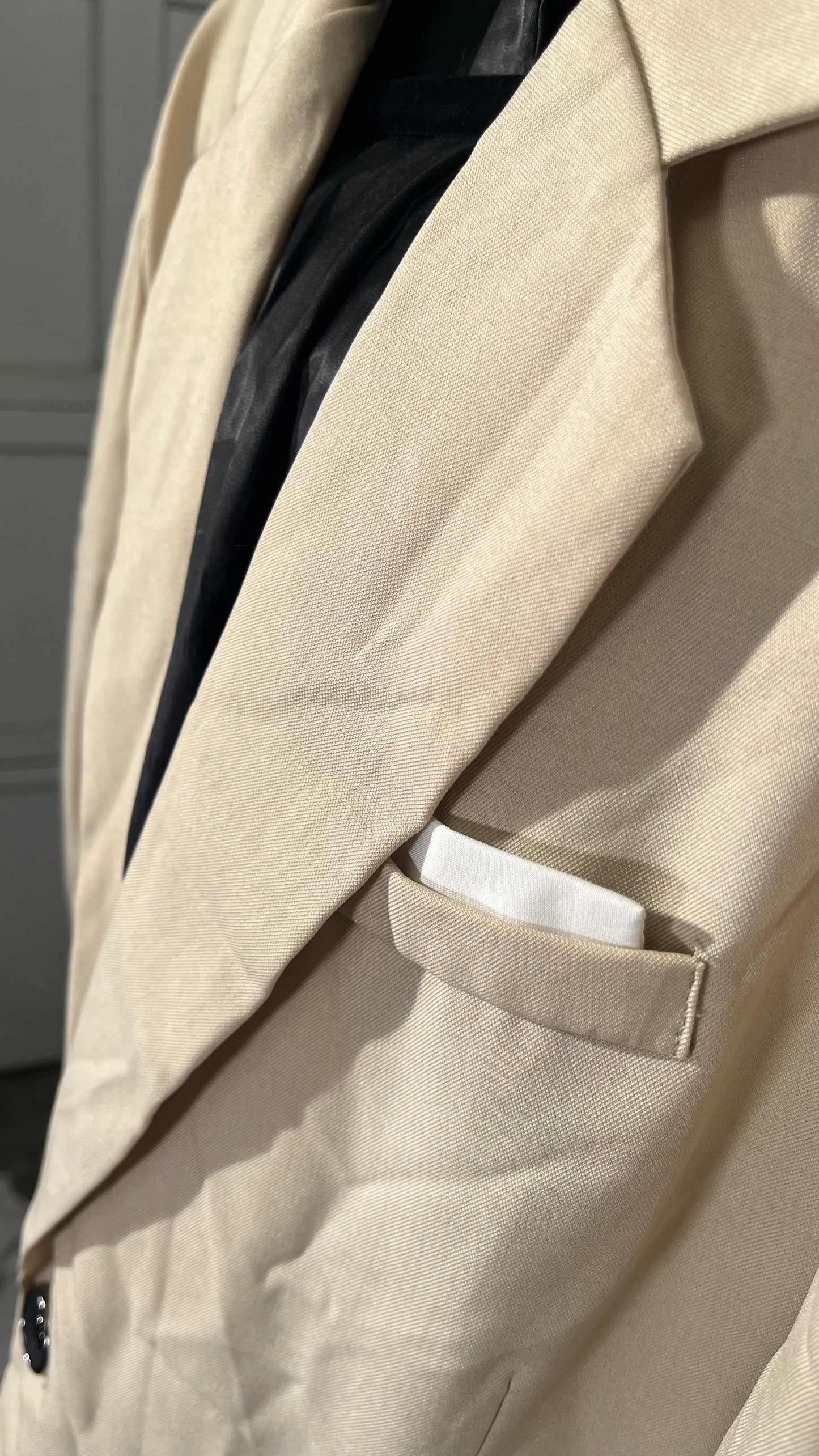 Men's Casual Linen Blazer Jacket Slim Fit Suit Jacket for Men's Casual Blazer Sport Coat Size L