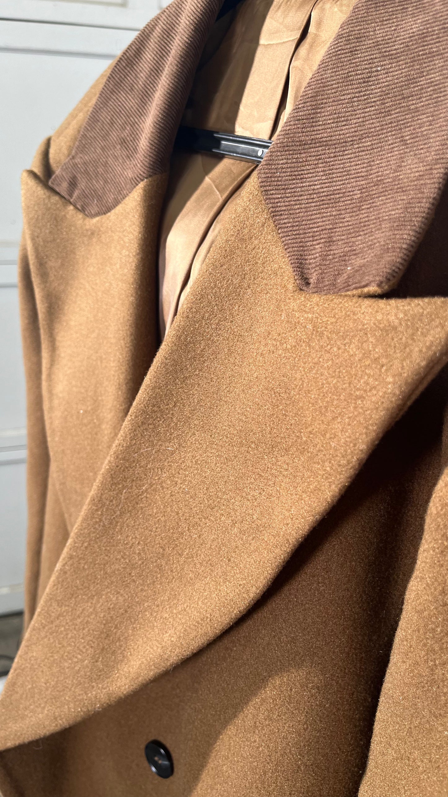 Runcati Mens Full Length Trench Coat Notched Lapel Long Jacket Double Breasted Classic Winter Overcoat Size XL