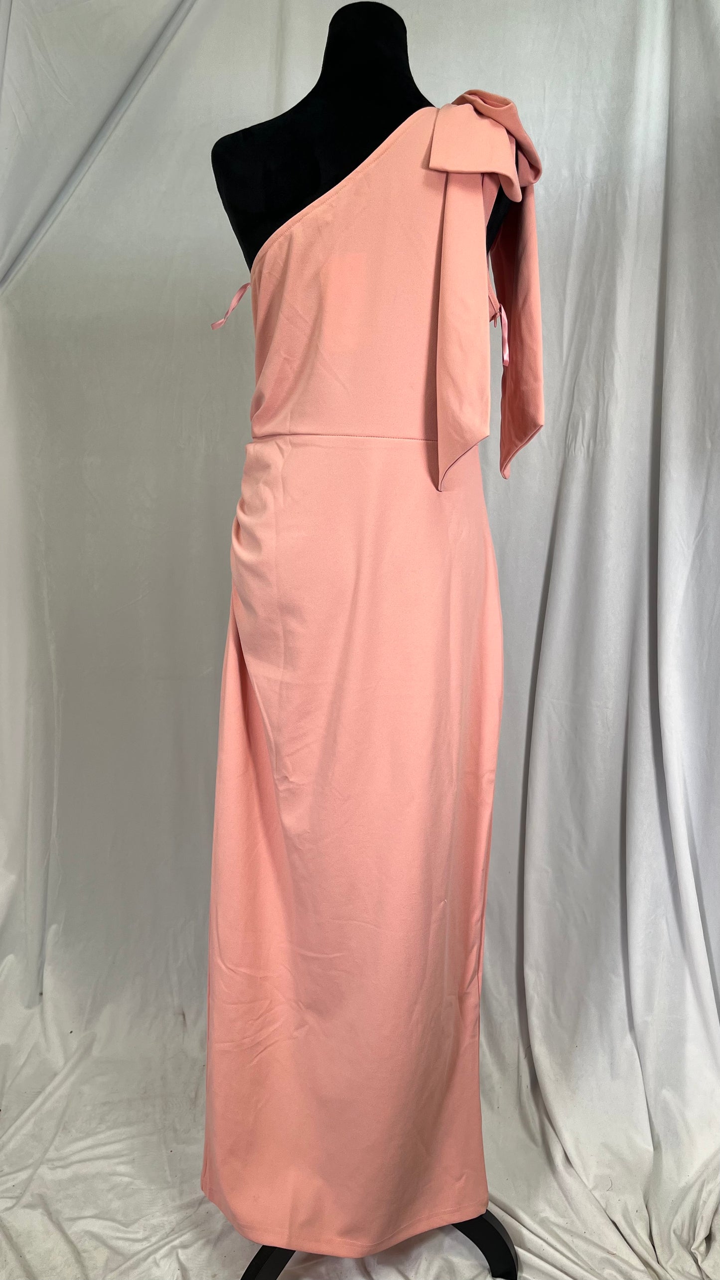 One Shoulder Formal Wedding Guest Dresses Spaghetti Strap High Slit Prom Dress Sleeveless Sexy Cocktail Long Dress Size M