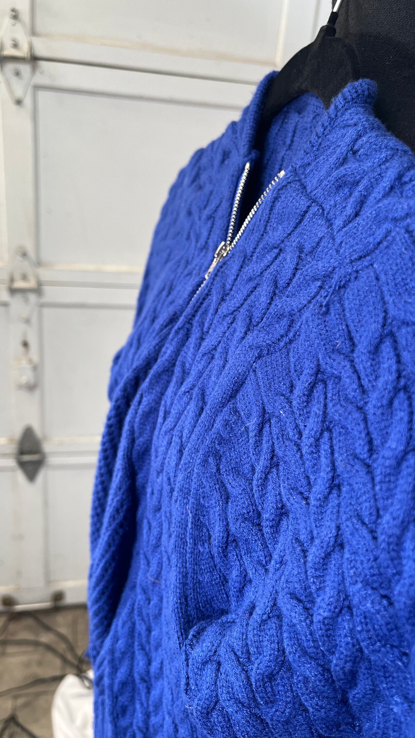 Womens Sweater Dress Sexy Crewneck Long Sleeve Blue Size S