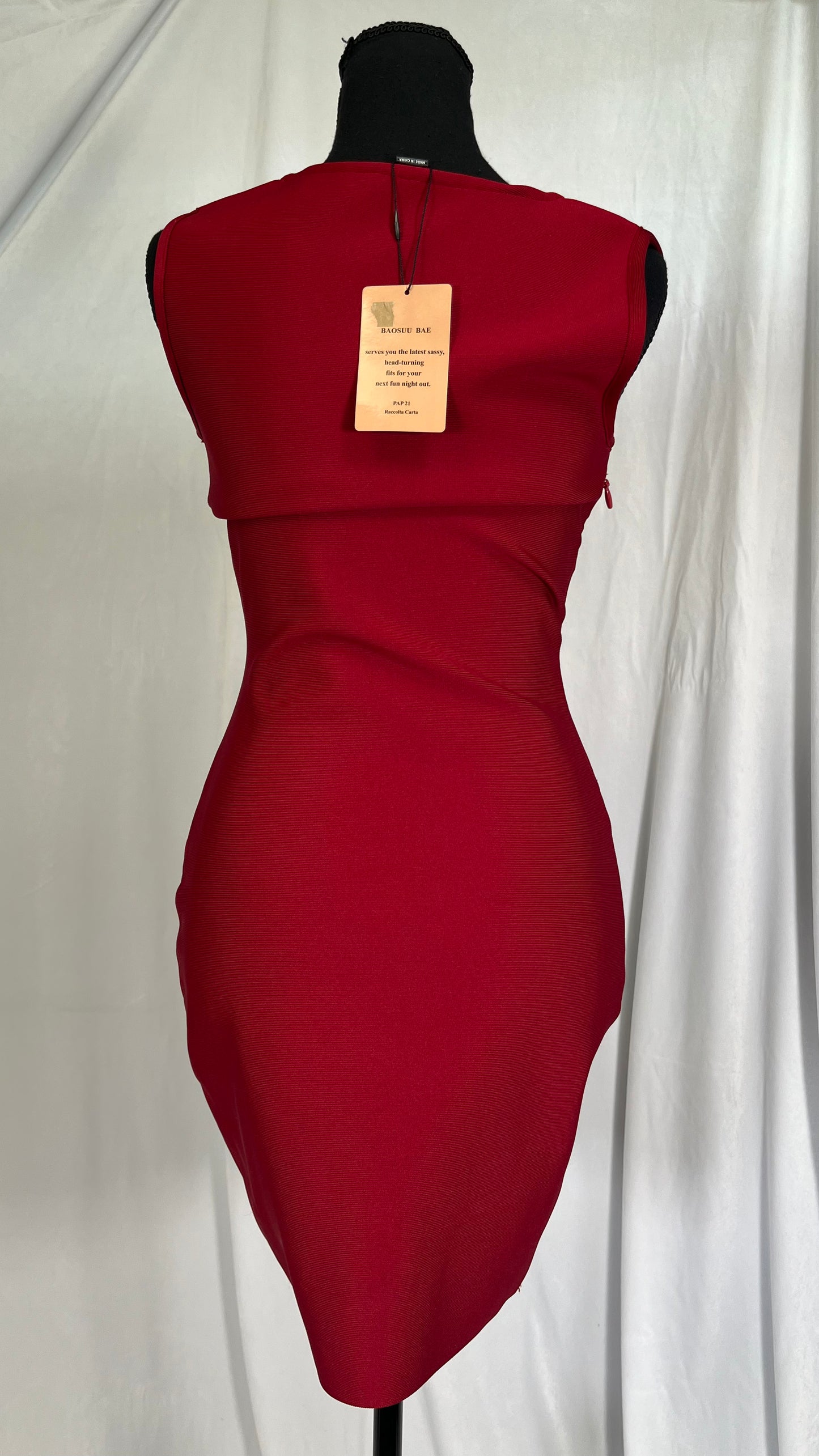 Women's Mini Short Dress Solid Tie Backless Slit Thigh Mini Dress Sleeveless Sexy  Size S