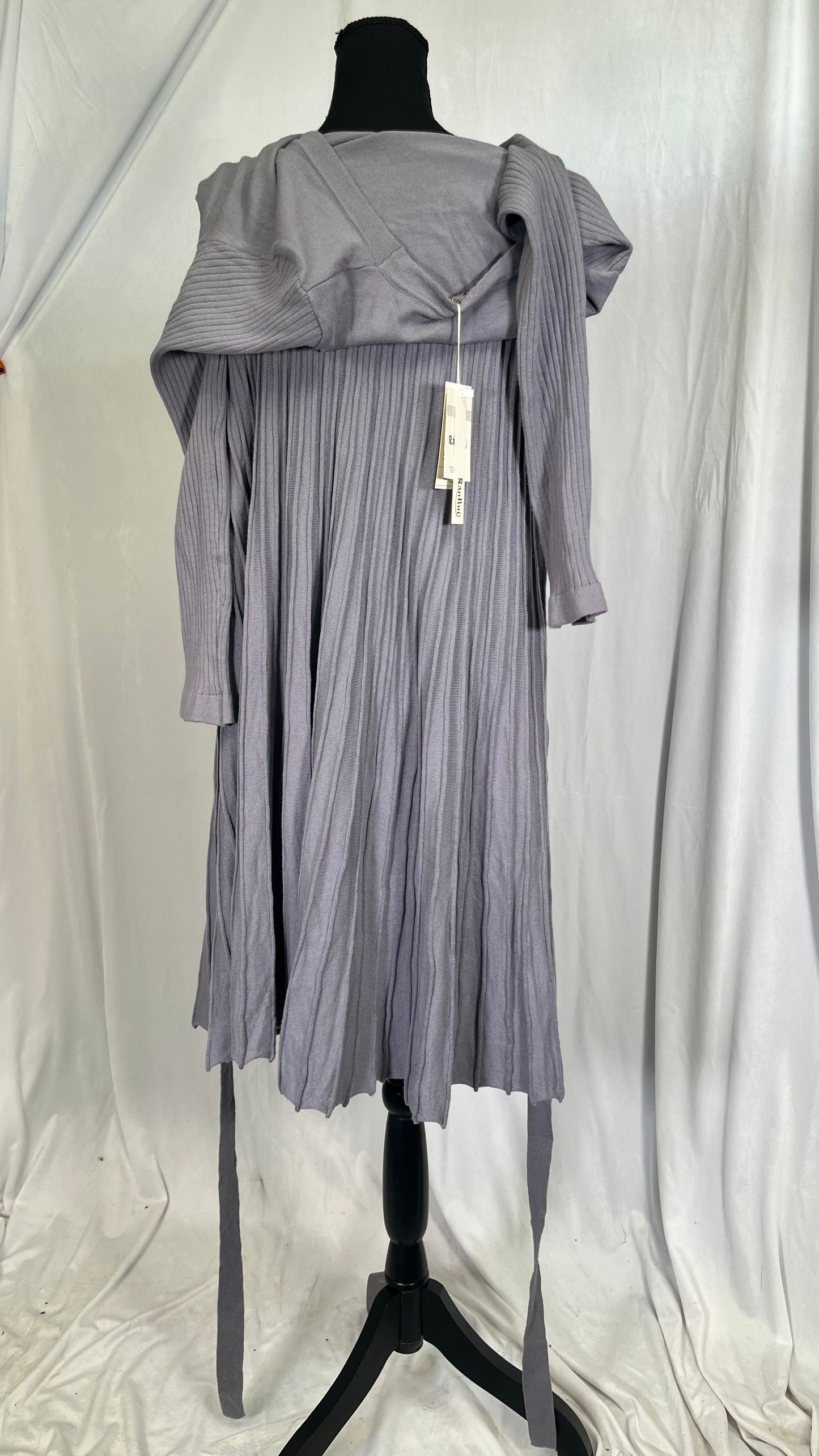 SOMTHRON Women's Turtleneck Jumper Dress, Elegant, High Closed, Long Sleeve, Ribbed, Knitted, Stretchy, Plain Bodycon Maxi Dress  Size M