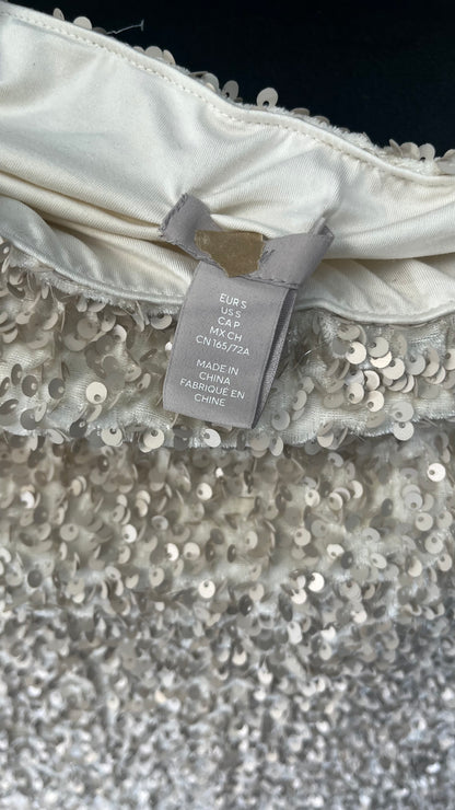 Women See Through Sequin Skirts Low Waist Straight Long Skirts Summer Elegant Sexy Beach Skirts  Size S