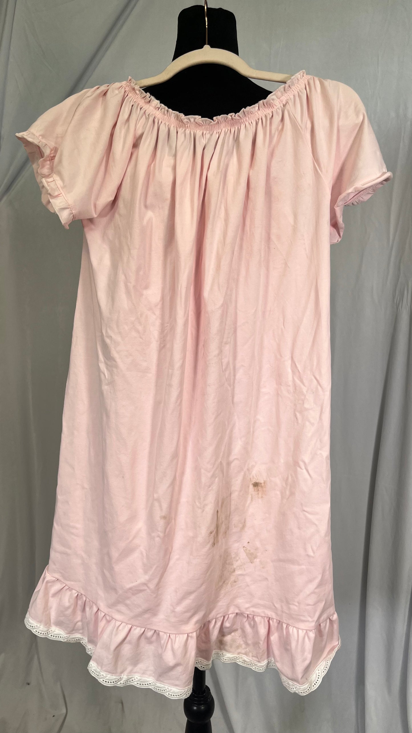 Nanxson Women's Cotton Nightdress Summer Short Sleeve Nightdress Vintage Pajamas Size S