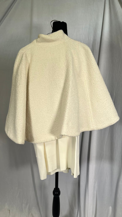 Belle Dame Women’s Buckle Hooded Poncho Shawl Sleeveless Winter Poncho Cape Coat with Leather Buckle Closure and Hoodie Size S