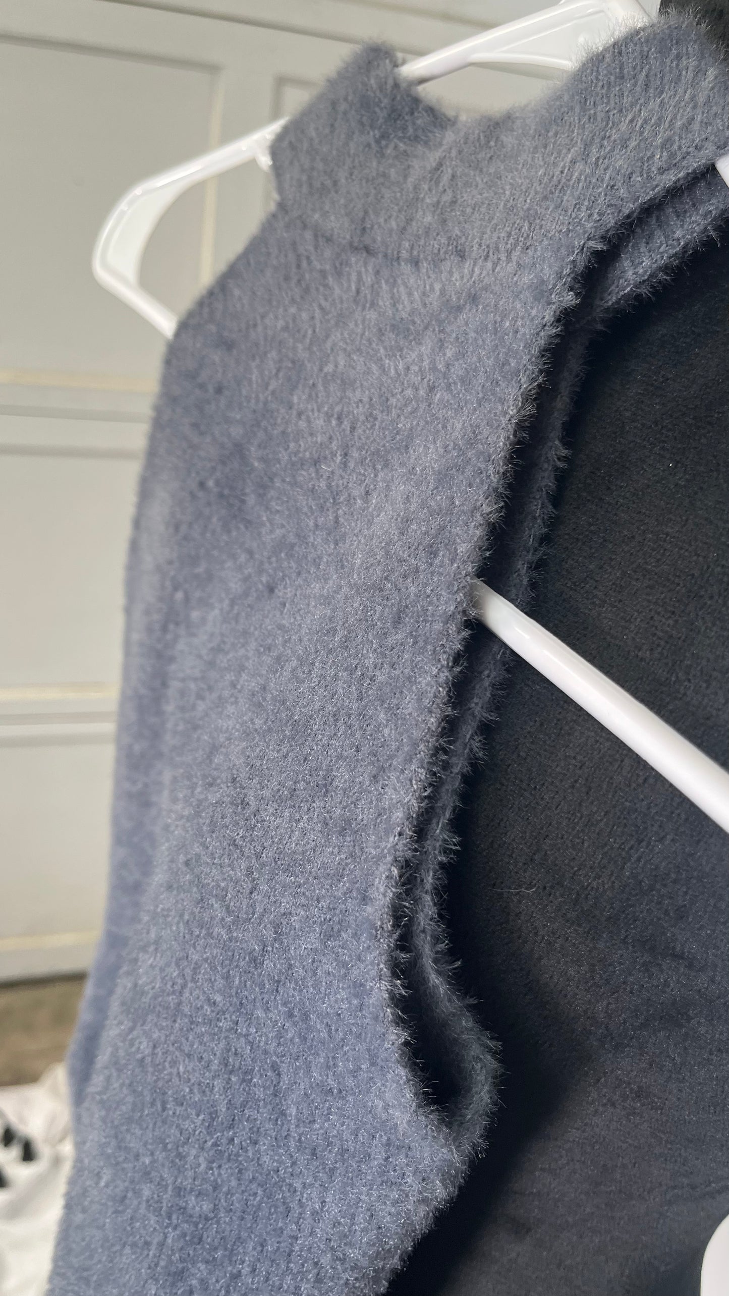 Long Grey Blue Floral Dress Size S