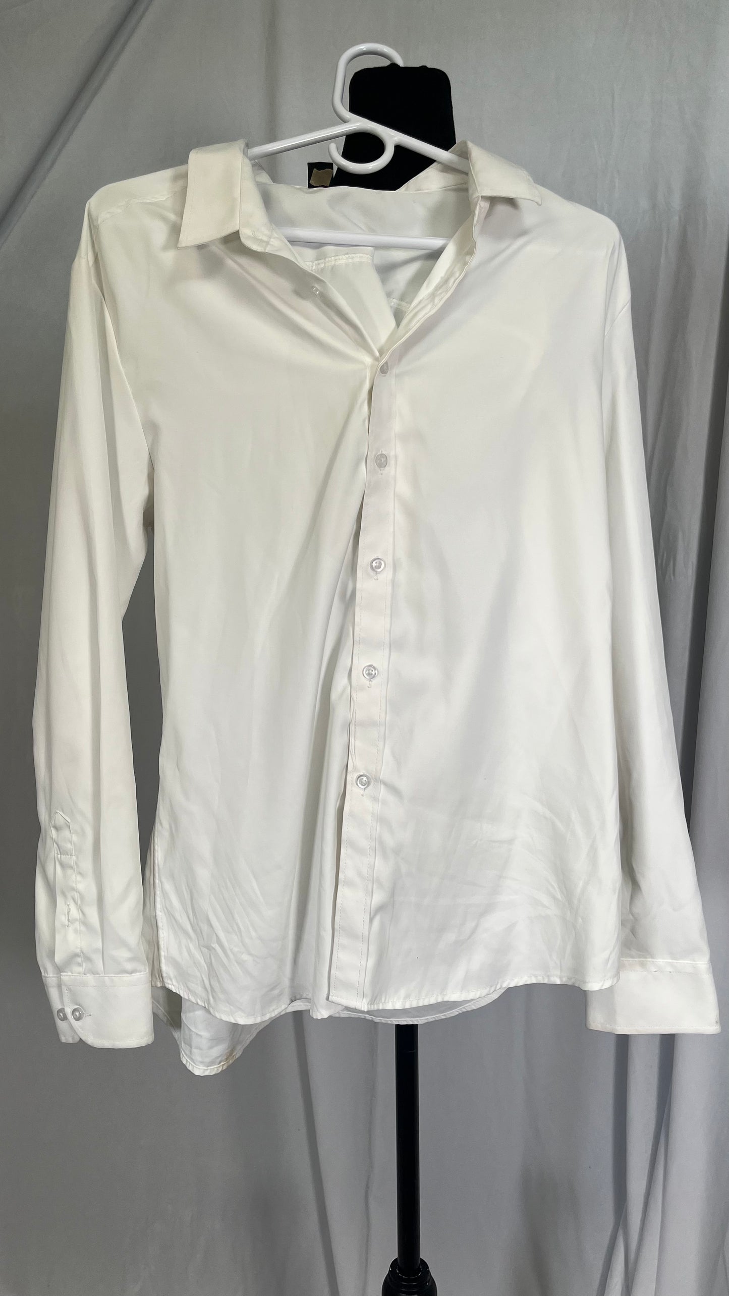 Long Sleeve Shirts for Men Solid Color Casual Button Up Shirt Men Size L