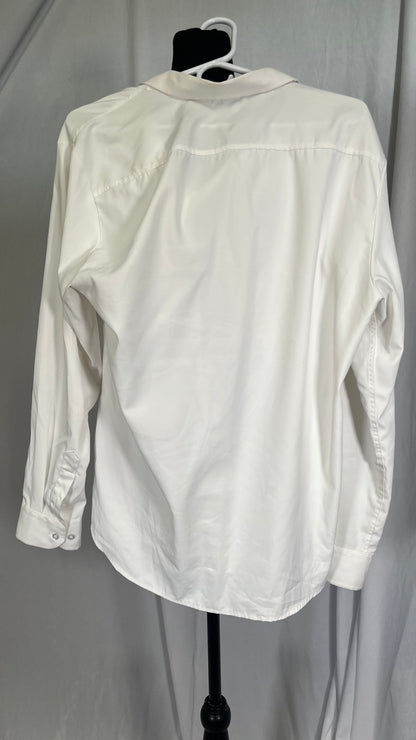 Long Sleeve Shirts for Men Solid Color Casual Button Up Shirt Men Size L