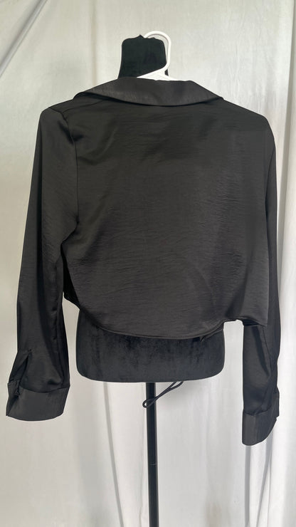 ZARA Short Black Top Shirt Size S