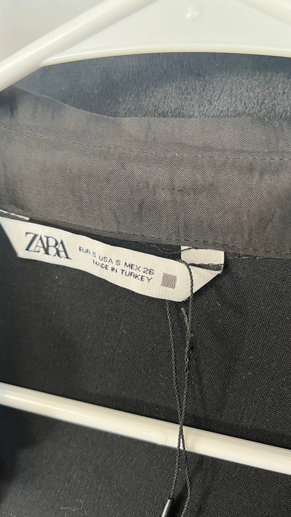 ZARA Short Black Top Shirt Size S