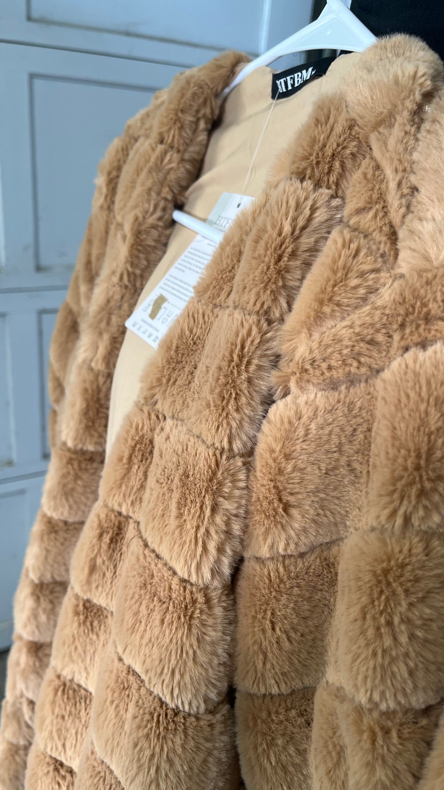 Women’s Brown Genuine Suede Sherpa Shearling Faux Fur Lined Single Breasted Short Warm Thick Vintage Leather Jacket Size M