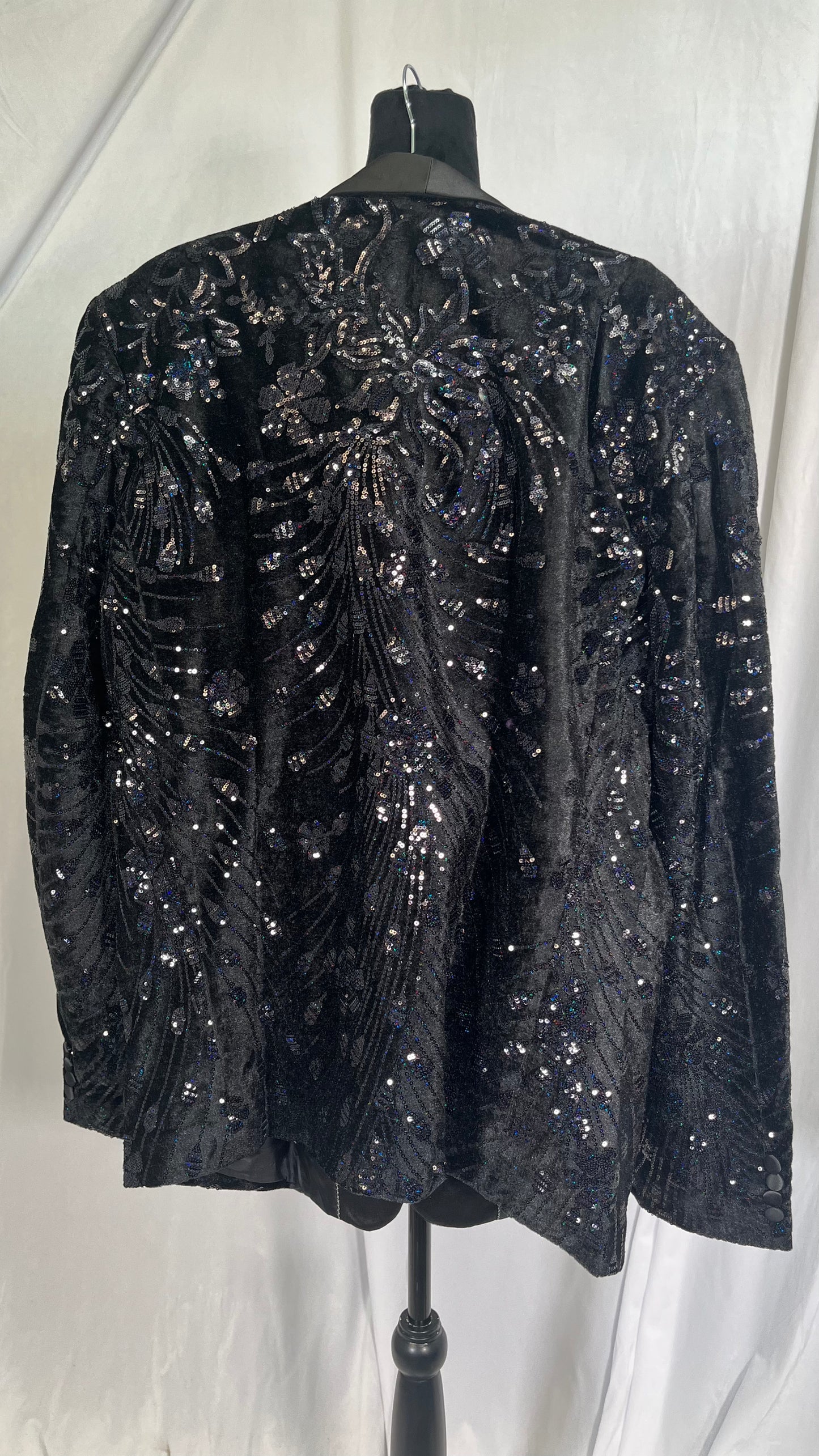 Barabas Men's Shiny Design Glittery Sequin Design Blazer BL3068 Size XL