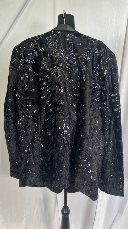Barabas Men's Shiny Design Glittery Sequin Design Blazer BL3068 Size XL