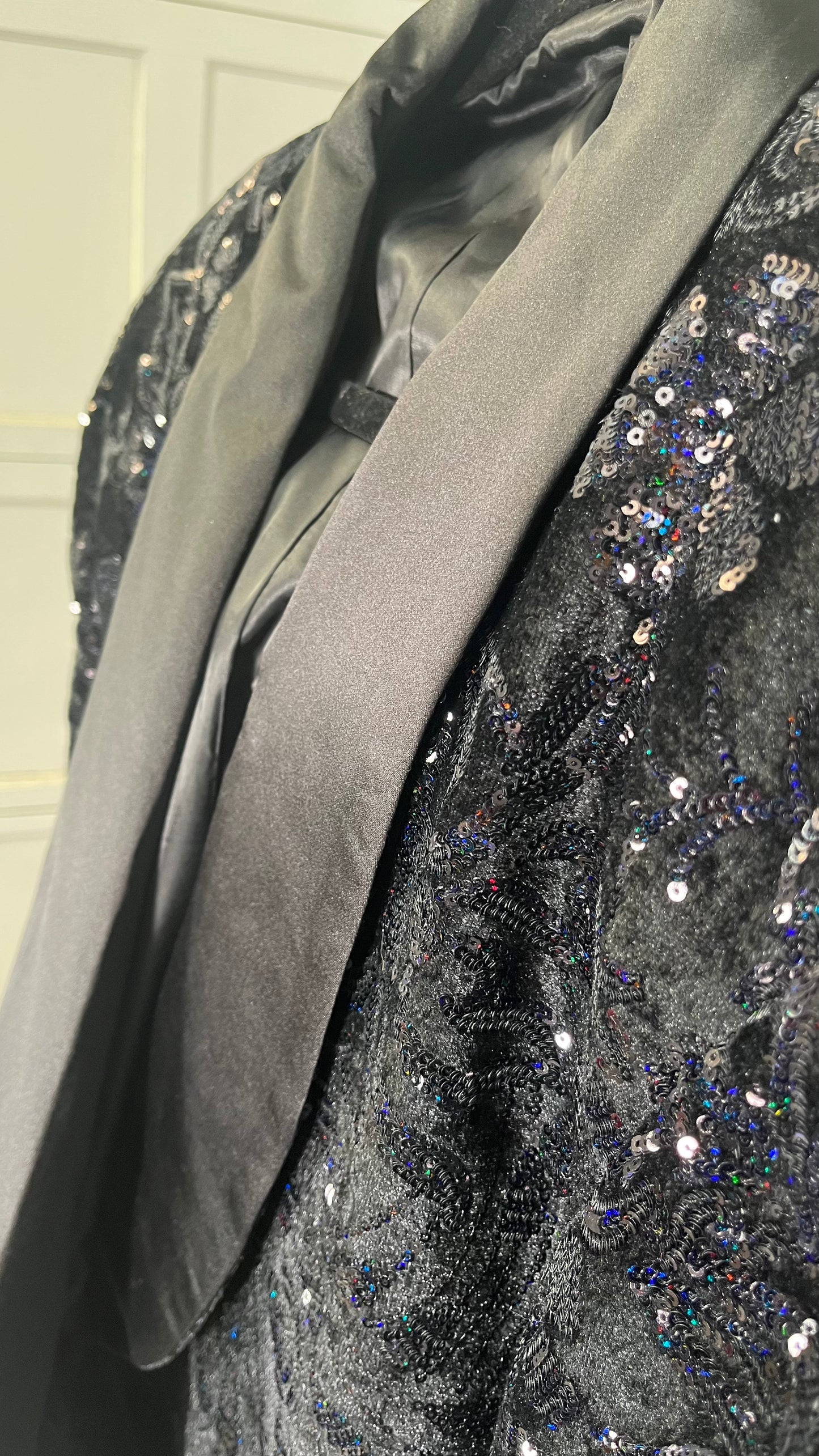 Barabas Men's Shiny Design Glittery Sequin Design Blazer BL3068 Size XL