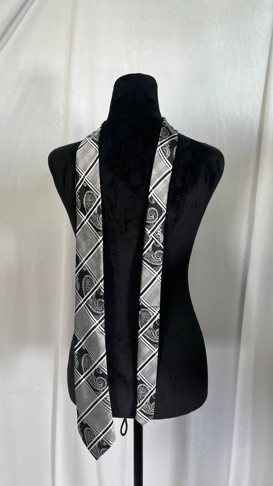 Silver Patterned Tie